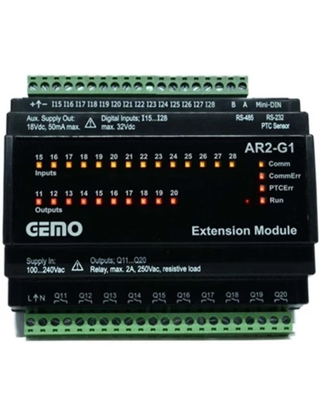 Gemo AR2-G1-230VAC-12D2A Ray Tipi, AR2 için Genişleme Modülü ürün görseli 1