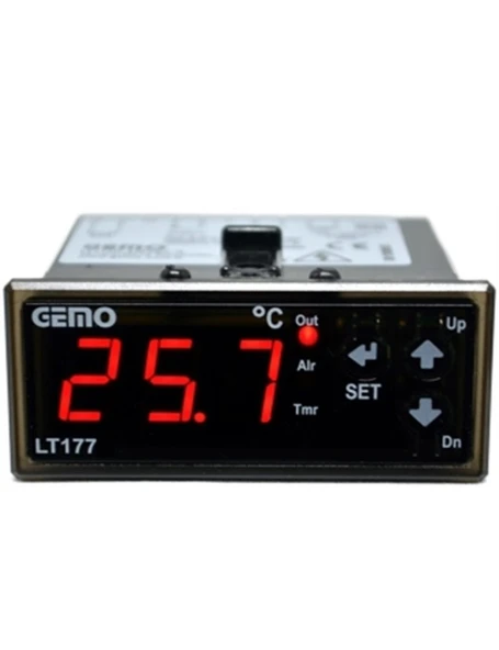 Gemo LT177-230VAC-R Isıtma/Soğutma Fonksiyonlu ON/OFF Sıcaklık Kontrol Cihazı + GM-NTC-105C Prob ürün görseli 1