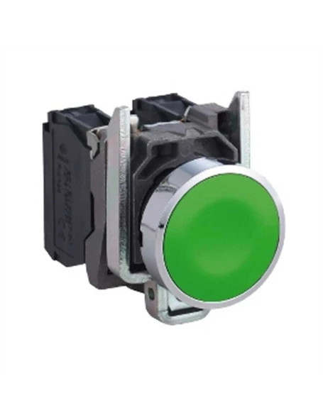Schneider XB4BA31 Yeşil Komple Buton 22 mm Yaylı Dönüş 1Na İşaretsiz ürün görseli 1