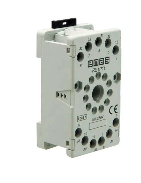 Emas RS1P11G1 RS1 11 Pin Gri Röle Soketi ürün görseli 1