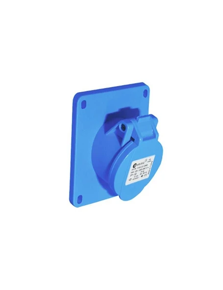 Tp Electric 3120-309-0900 3X16A CEE Norm Eğik Makine Prizi 83X90 Vidalı IP44 ürün görseli 1