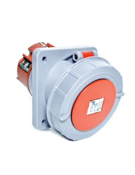 Tp Electric 3138-309-1600 5X125A Eğik Makine Prizi 114X114 Vidalı IP67 ürün görseli 1