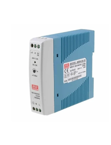 Mean Well MDR-020-24   24VDC 1.0A Ray Montaj Güç Kaynağı ürün görseli 1