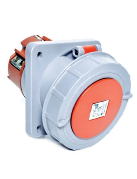 Tp Electric 3137-309-1600 4X125A Eğik Makine Prizi 114X114 Vidalı IP67 ürün görseli 1