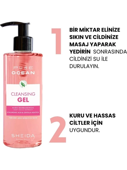 Sheıda Pure Ocean Temizleme Jeli 250ML Kuru ve Hassas Cilt Için ürün görseli 1