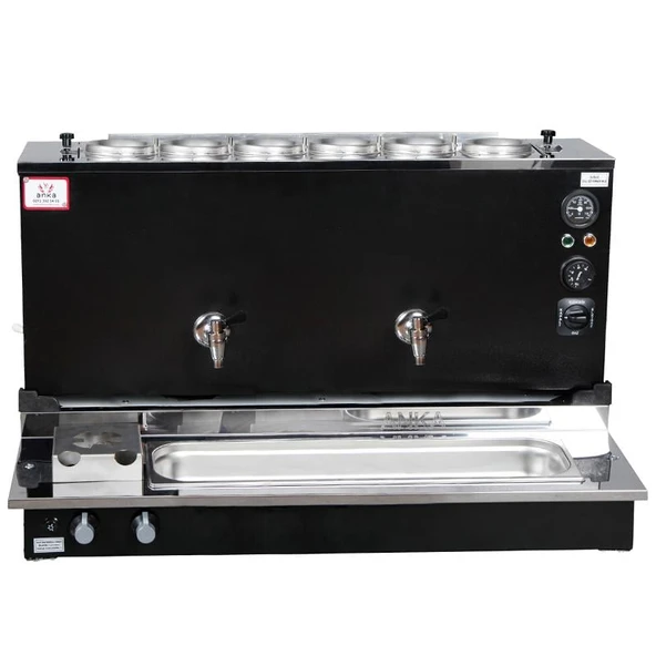 Anka Pro Plus Otomatik Çay Kazanı, 6 Demlikli, 60 Litre, Siyah, Elektrik+ Tüp ürün görseli 1
