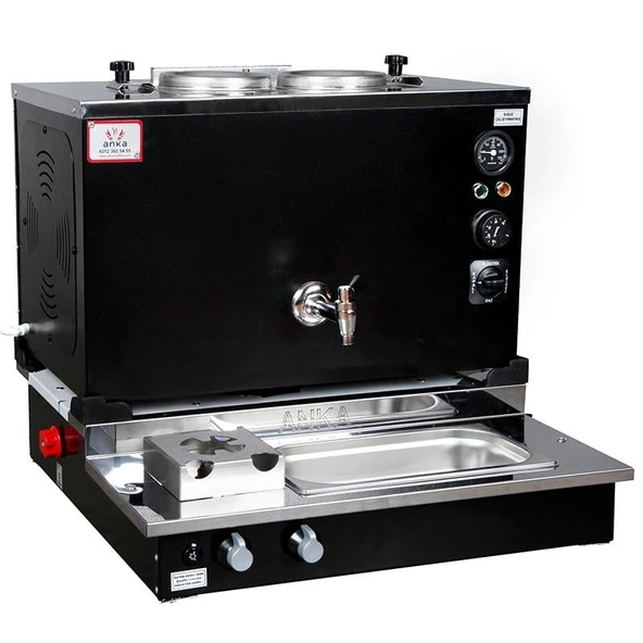 Anka Pro Plus Otomatik Çay Kazanı, 2 Demlikli,20 Litre Siyah Elektrik+Tüp ürün görseli 1