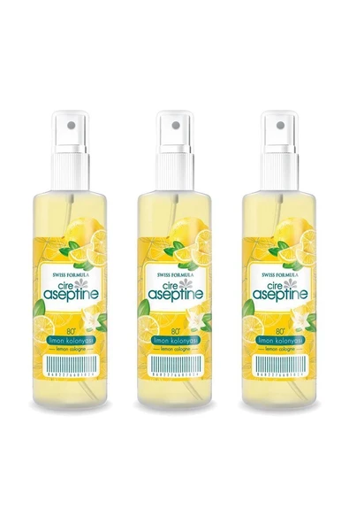3 Adet Limon Kolonyası  Ev Ofis Pratik Kullanım Sprey 100ml ürün görseli 1