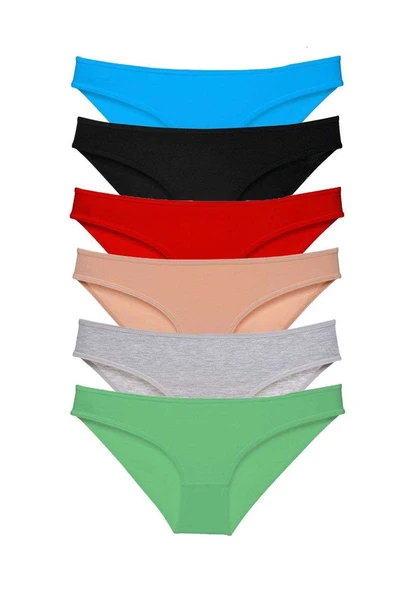 6 adet Süper Eko Set Likralı Kadın Slip Külot Renk 2 ürün görseli 1