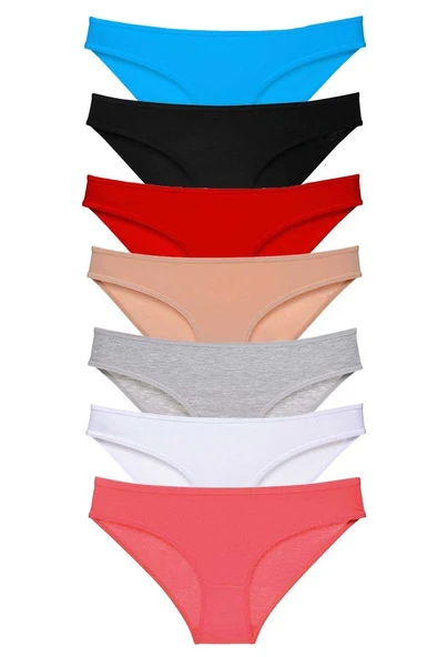7 adet Süper Eko Set Likralı Kadın Slip Külot Set 3 ürün görseli 1
