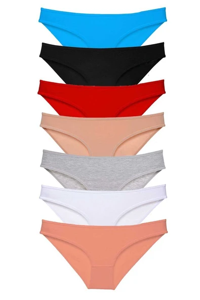 7 adet Süper Eko Set Likralı Kadın Slip Külot Set 1 ürün görseli 1