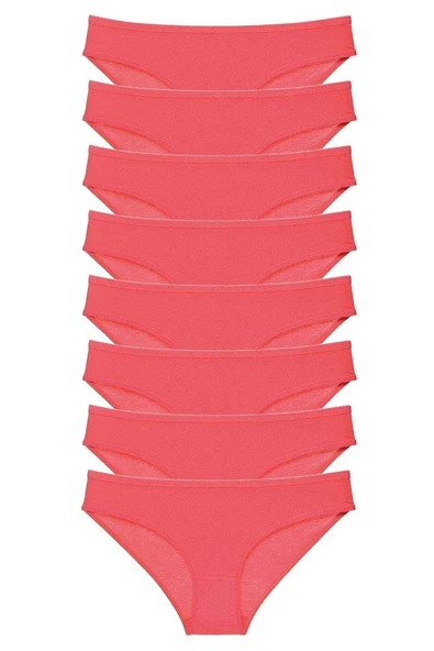 8 adet Süper Eko Set Likralı Kadın Slip Külot Fuşya ürün görseli 1