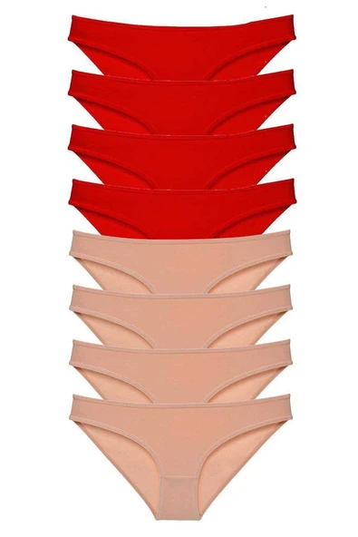 8 adet Süper Eko Set Likralı Kadın Slip Külot ürün görseli 1