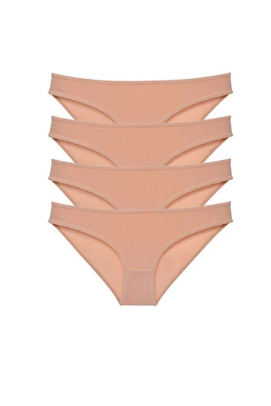4 adet Süper Eko Set Likralı Kadın Slip Külot Ten ürün görseli 1