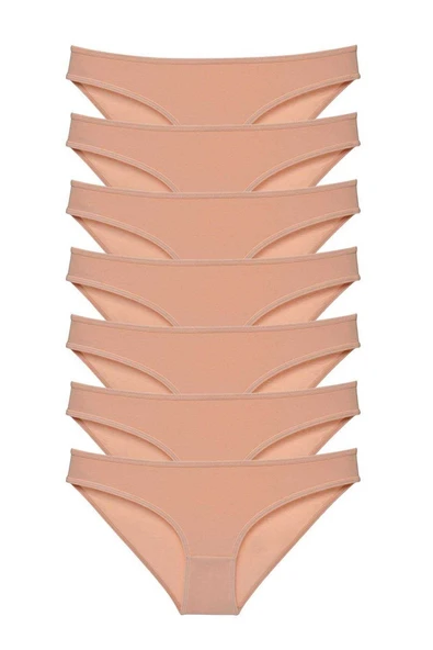 7 adet Süper Eko Set Likralı Kadın Slip Külot Ten ürün görseli 1
