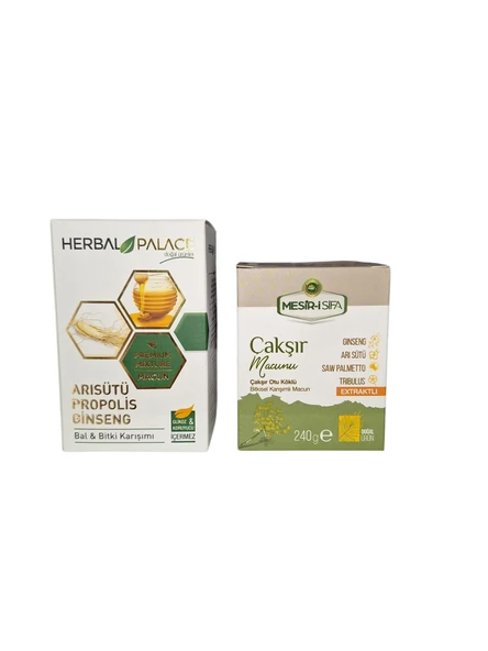 Arısütü - propolis - ginseng macun 230 gr + çakşır macun 240 gr ikili destek takviye seti ürün görseli 1