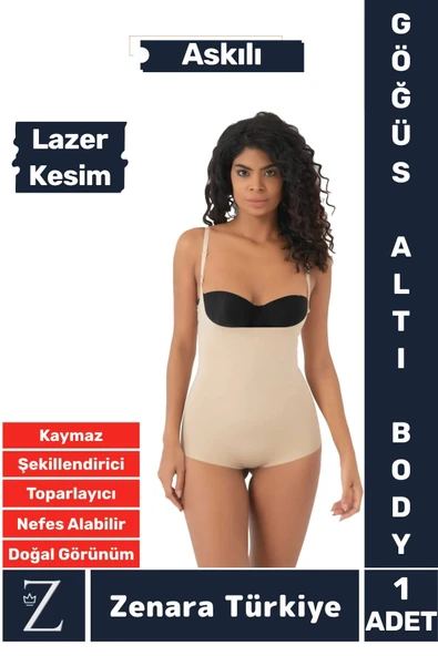 İç Göstermez Kaymaz Sıkılaştıran Şekillendiren Toparlayan LAZER KESİM Askılı Gögüs Altı Body Korse ürün görseli 1