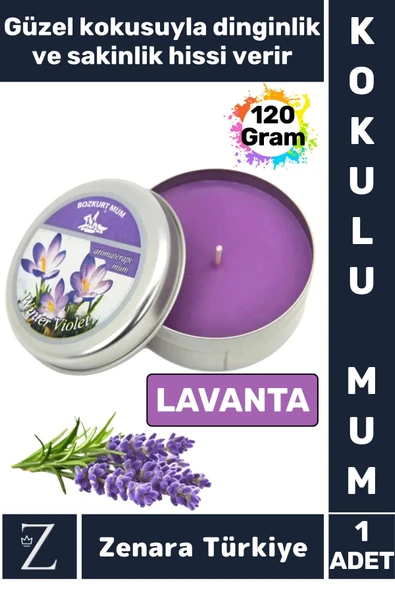 Özel Metal Kutu Arınma Huzur Meditasyon Yoga Esans Sakinlik Veren Dekoratif Oda Kokusu Mum 120 Gram ürün görseli 1