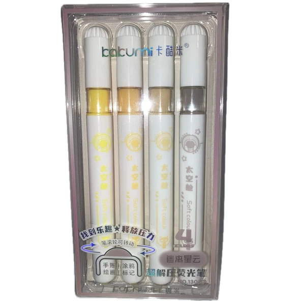 Bafix Fosforlu Kalem Kakumi 4 Renk Blister Karışık Renk ürün görseli 1