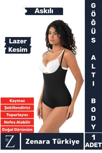 İç Göstermez Kaymaz Sıkılaştıran Şekillendiren Toparlayan LAZER KESİM Askılı Gögüs Altı Body Korse ürün görseli 1