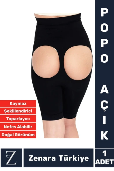 Özel Üretim Gündelik İç Göstermez Kaymaz Vücut Şekillendiren Sıkılaştıran Toparlayan Popo Açık Korse ürün görseli 1