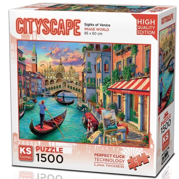 KS Games Sights Of Venice 1500 Parça Puzzle ürün görseli 1