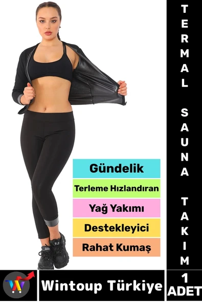 Gündelik Spor Kullanım Terleme Hızlandıran Rahat Destekleyici TERMAL SAUNA UZUN KOL TAKIM ürün görseli 1