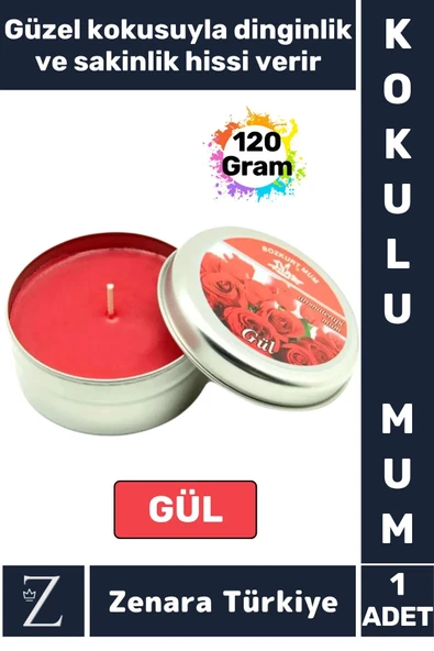 Özel Metal Kutu Arınma Huzur Meditasyon Yoga Esans Sakinlik Veren Dekoratif Oda Kokusu Mum 120 Gram ürün görseli 1