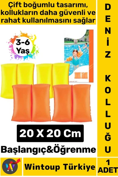 Dayanıklı Yüzme Başlangıç Öğrenme 3-6 Yaş Çift Boğumlu Havuz Yüzme ÇOCUK DENİZ KOLLUĞU ürün görseli 1