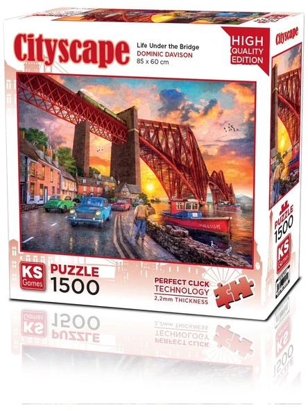 KS Games Forth Bridge At Sunset 1500 Parça Puzzle ürün görseli 1