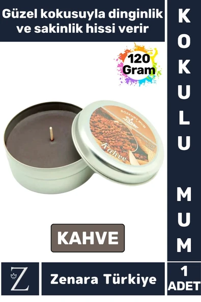 Özel Metal Kutu Arınma Huzur Meditasyon Yoga Esans Sakinlik Veren Dekoratif Oda Kokusu Mum 120 Gram ürün görseli 1