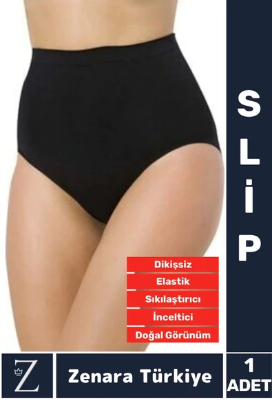 Gündelik İz Göstermez Alt Karın Toparlayan Sıkılaştıran İncelten Dikişsiz Yüksek Bel Slip Korse ürün görseli 1