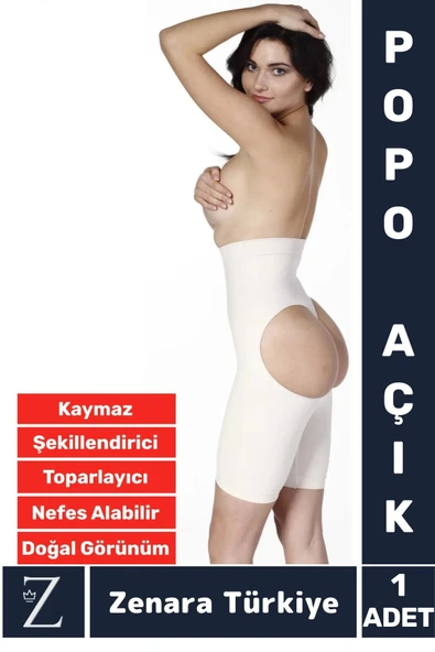 Özel Üretim Gündelik İç Göstermez Kaymaz Vücut Şekillendiren Sıkılaştıran Toparlayan Popo Açık Korse ürün görseli 1