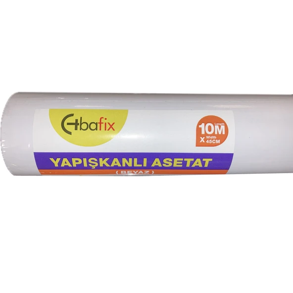 Bafix Yapışkanlı Asetat Rulo 45 CM x 10 Metre Beyaz ürün görseli 1
