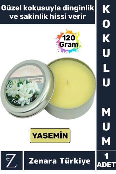 Özel Metal Kutu Arınma Huzur Meditasyon Yoga Esans Sakinlik Veren Dekoratif Oda Kokusu Mum 120 Gram ürün görseli 1