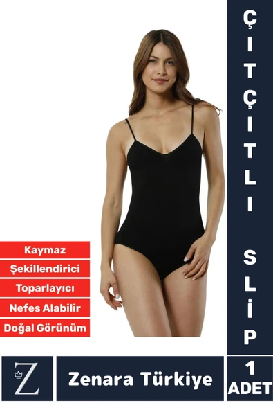 İz İç Göstermez Kaymaz Vücut Şekillendiren Sıkılaştıran Toparlayan Çıtçıtlı Slip Body Korse ürün görseli 1