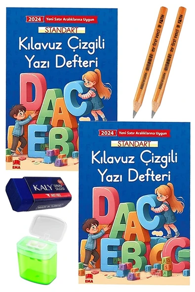 Güzel Yazı Defteri A4 Büyük Boy Fatih Jumbo Kurşun Kalem Sınav Silgisi Kalemtraş Yeni Müfredat Standart Klavuz Çizgili ürün görseli 1