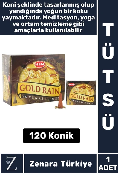Rahatlama Arınma Dinginlik Meditasyon Yoga Chakra Pozitif Enerji Hoş Kokulu KONİK TÜTSÜ 120 Adet ürün görseli 1