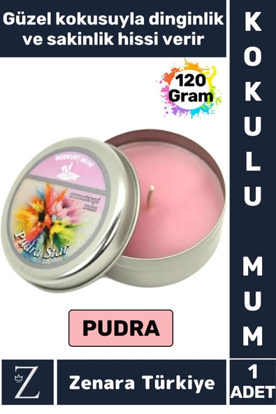 Özel Metal Kutu Arınma Huzur Meditasyon Yoga Esans Sakinlik Veren Dekoratif Oda Kokusu Mum 120 Gram ürün görseli 1