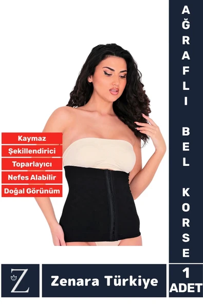 Özel Üretim İz İç Göstermez Vücut Şekillendiren Toparlayan Beden Küçülten Ağraflı Bel Korsesi ürün görseli 1