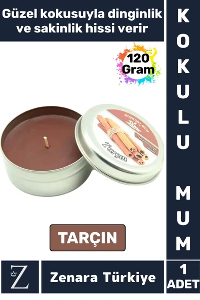 Özel Metal Kutu Arınma Huzur Meditasyon Yoga Esans Sakinlik Veren Dekoratif Oda Kokusu Mum 120 Gram ürün görseli 1