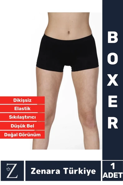 Gündelik İz Göstermez Düşük Bel Vücut Sıkılaştıran İncelten Toparlayan Dikişsiz Bato Boxer Korse ürün görseli 1