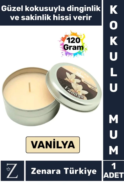 Özel Metal Kutu Arınma Huzur Meditasyon Yoga Esans Sakinlik Veren Dekoratif Oda Kokusu Mum 120 Gram ürün görseli 1