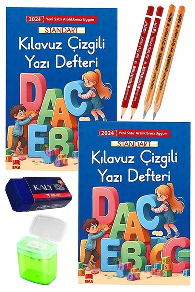 Güzel Yazı Defteri A4 Büyük Boy Fatih Kırmızı ve Siyah Jumbo Kurşun Kalem Sınav Silgisi Kalemtraş Yeni Müfredat Standart ürün görseli 1