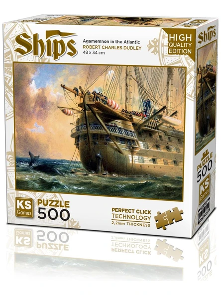 KS Games Hms Agamemnon In Atlantic 500 Parça Puzzle ürün görseli 1