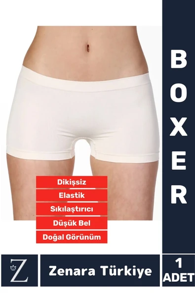 Gündelik İz Göstermez Düşük Bel Vücut Sıkılaştıran İncelten Toparlayan Dikişsiz Bato Boxer Korse ürün görseli 1