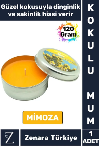 Özel Metal Kutu Arınma Huzur Meditasyon Yoga Esans Sakinlik Veren Dekoratif Oda Kokusu Mum 120 Gram ürün görseli 1