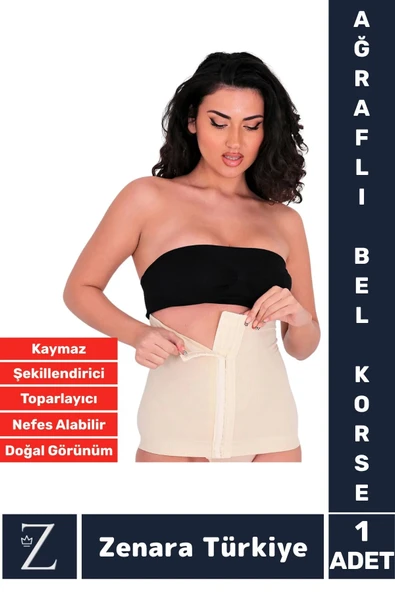 Özel Üretim İz İç Göstermez Vücut Şekillendiren Toparlayan Beden Küçülten Ağraflı Bel Korsesi ürün görseli 1