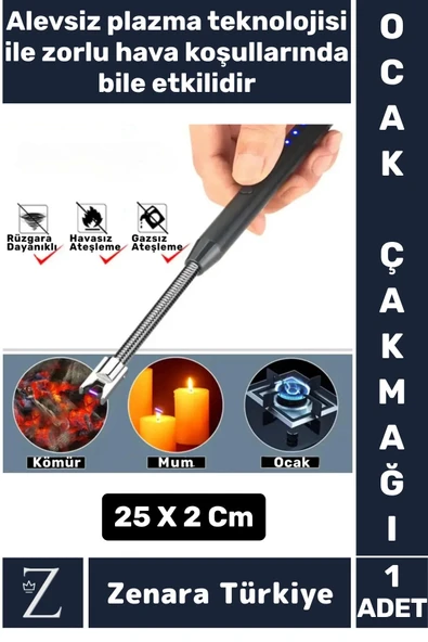 Kompakt Rüzgara Yağmura Dayanıklı Outdoor Kamp Piknik USB Şarjlı Esnek Bükülebilir Ocak Çakmağı ürün görseli 1
