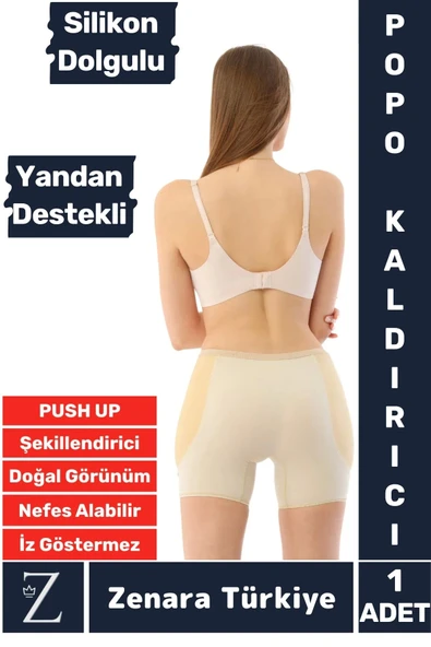 Kaymaz İz İç Göstermez PUSH UP Popo Kaldırıcı Şekillendiren Yandan Destekli Dolgulu Şort Korse ürün görseli 1